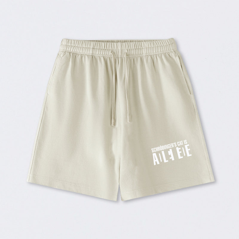 SchrÖdinger's Cat ADLEIAVDE Science Washed Shorts