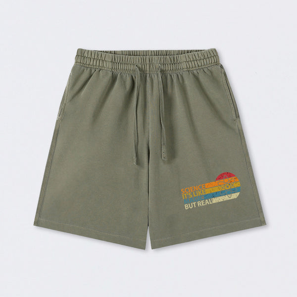 Science It's Like Magic But Real Science Washed Shorts