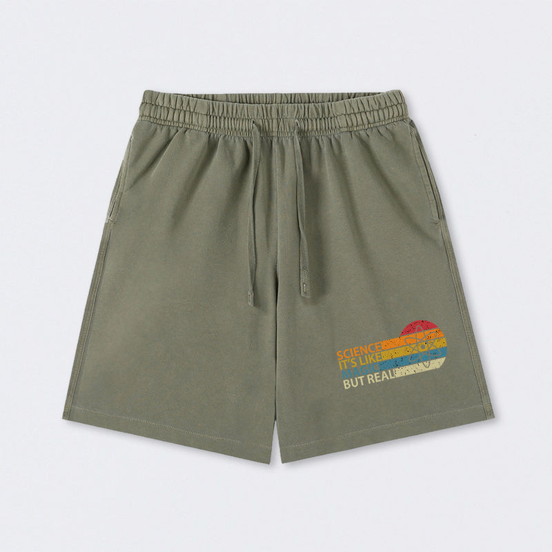 Science It's Like Magic But Real Science Washed Shorts