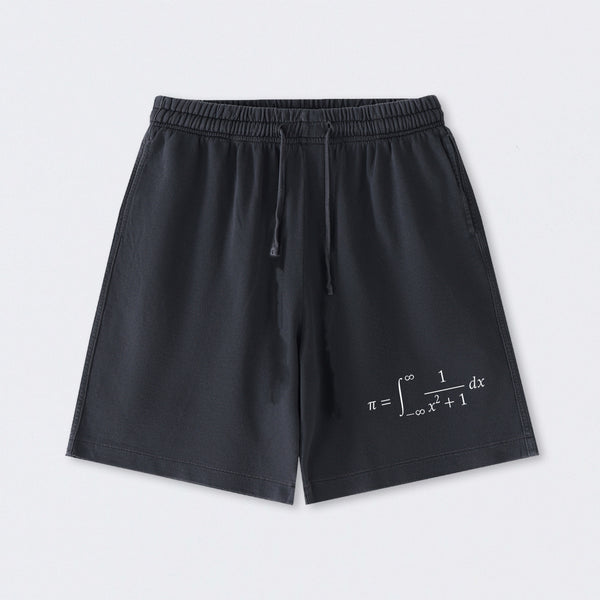 The Constant Number Pi Washed Shorts