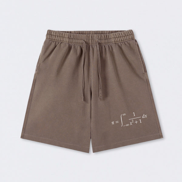 The Constant Number Pi Washed Shorts