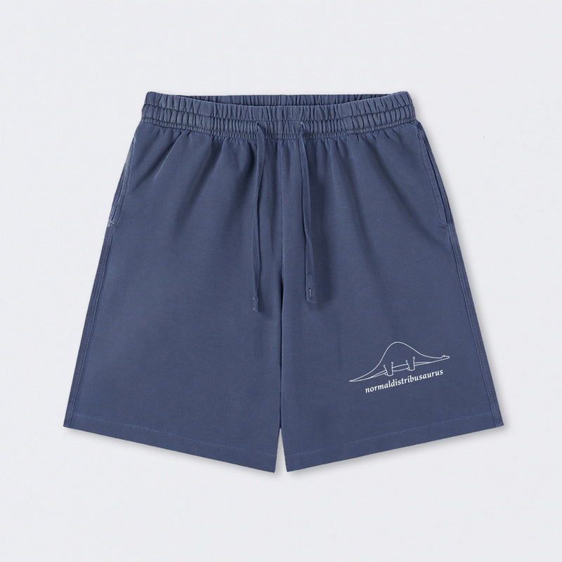 Normal Distribution Dinosaur Washed Shorts