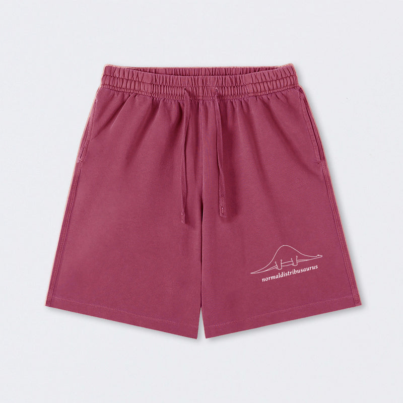 Normal Distribution Dinosaur Washed Shorts