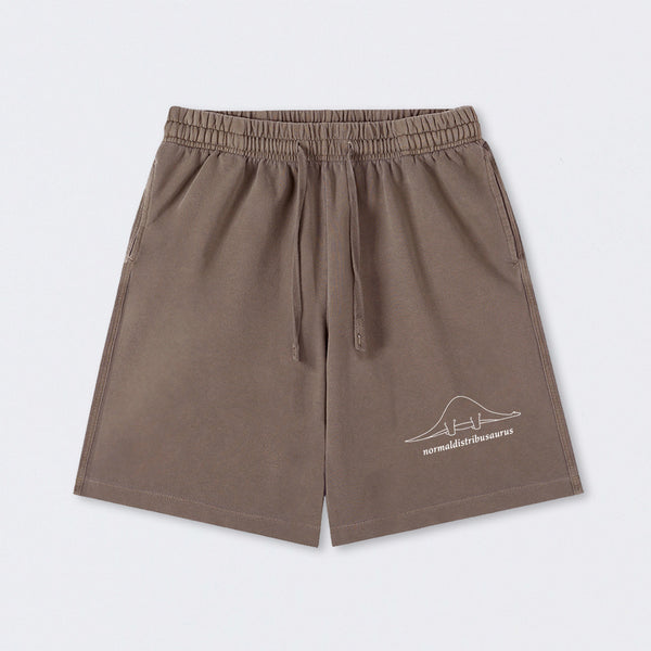 Normal Distribution Dinosaur Washed Shorts