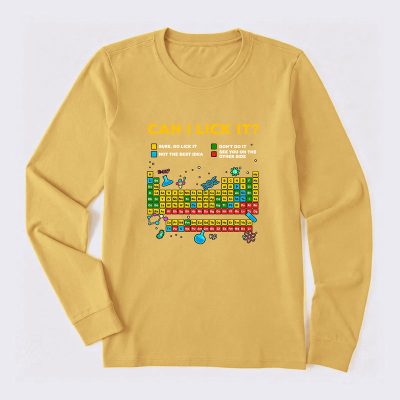 Can I Lick It Periodic Table Long Sleeve T-Shirt