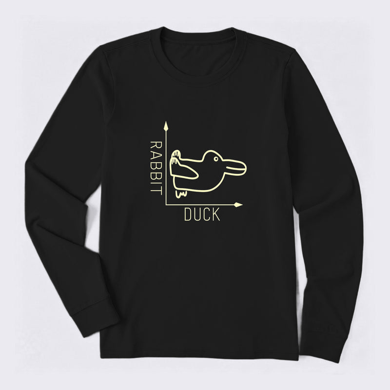 Rabbit or Duck Funny Long Sleeve T-Shirt