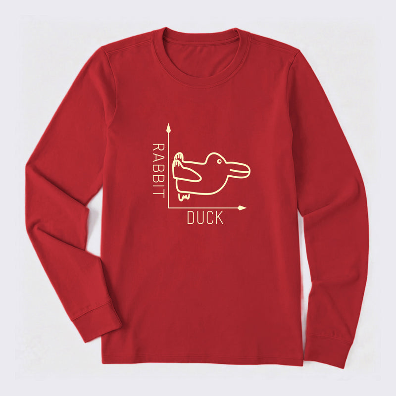 Rabbit or Duck Funny Long Sleeve T-Shirt