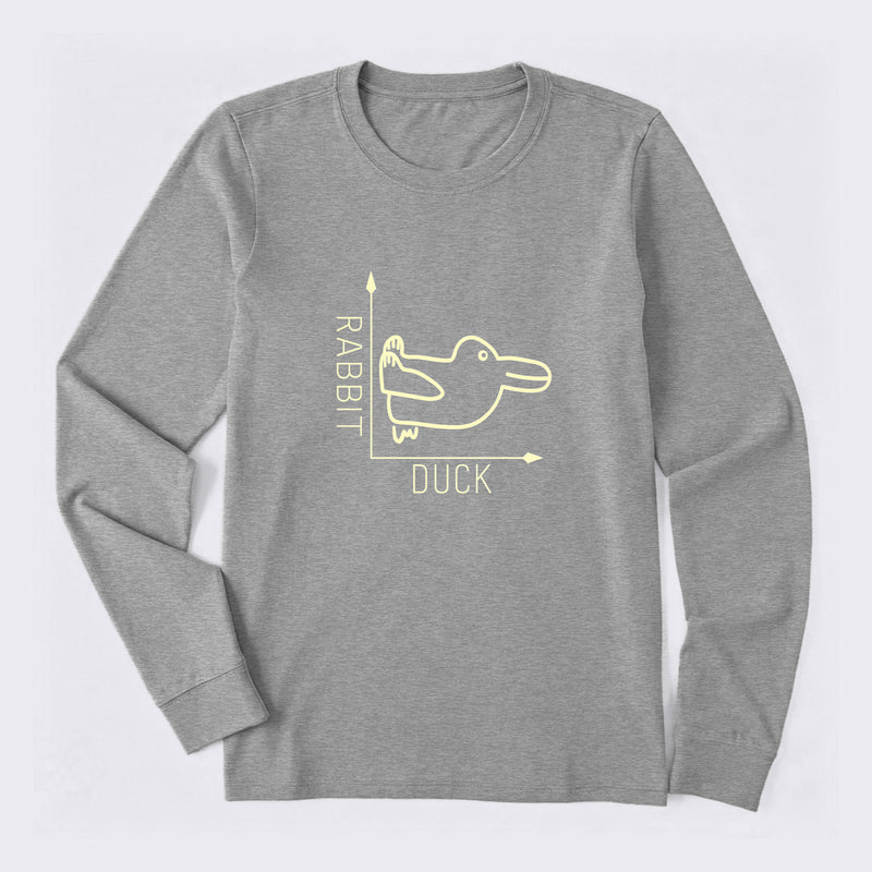 Rabbit or Duck Funny Long Sleeve T-Shirt