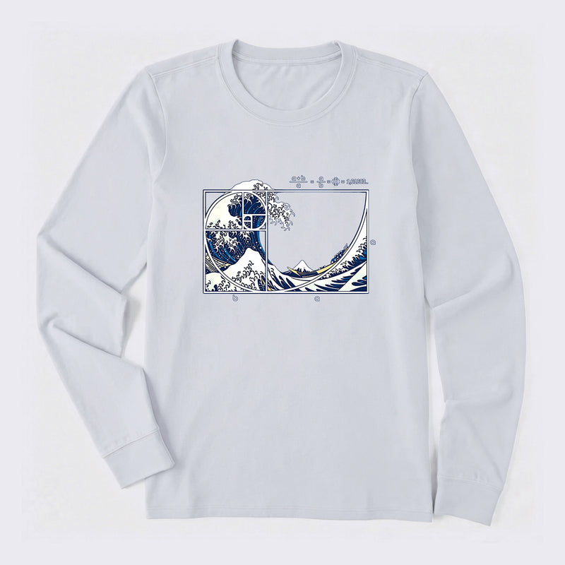 The Great Fibonacci Wave Science Long Sleeve T-Shirt