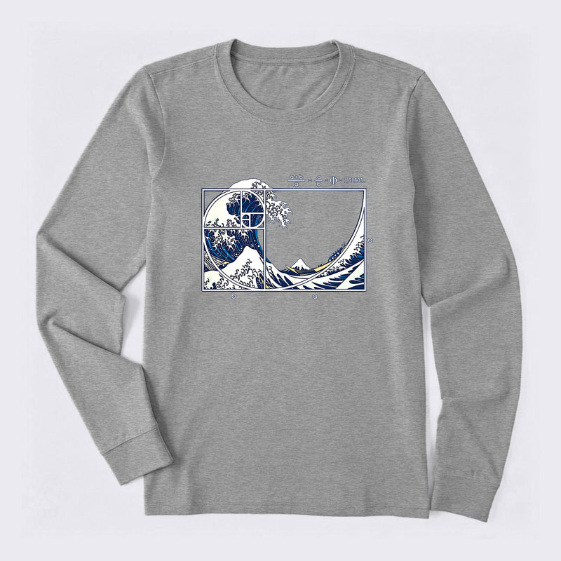 The Great Fibonacci Wave Science Long Sleeve T-Shirt