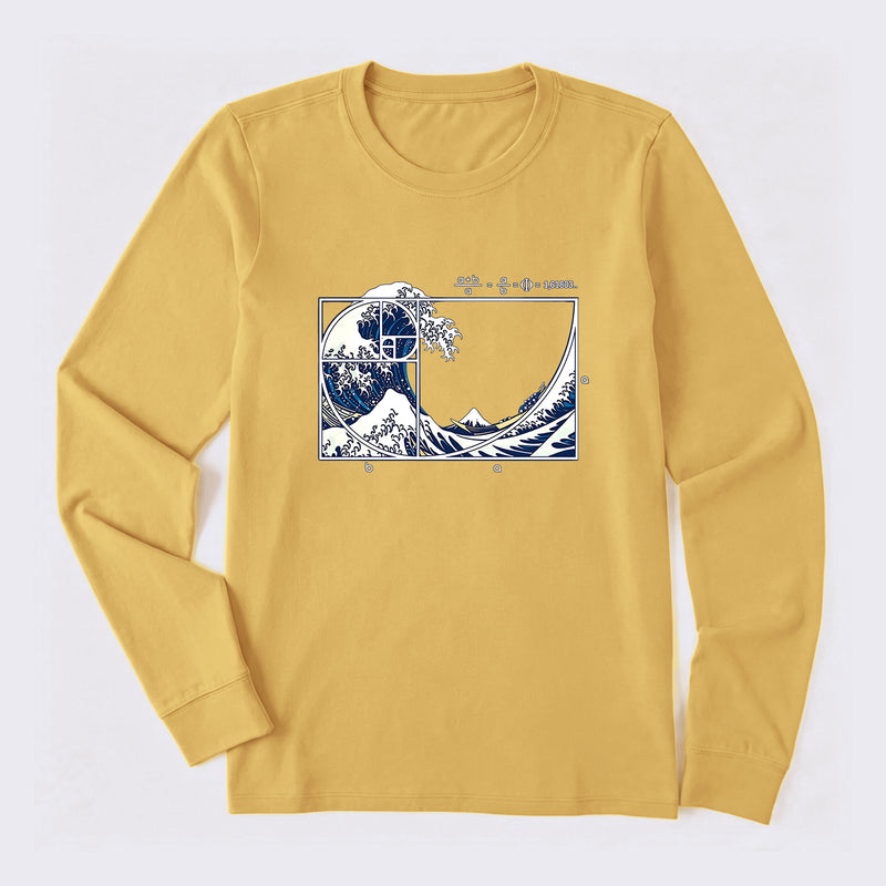 The Great Fibonacci Wave Science Long Sleeve T-Shirt