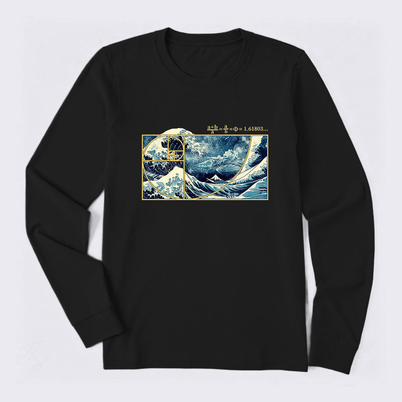 The Great Fibonacci Wave Science Long Sleeve T-Shirt
