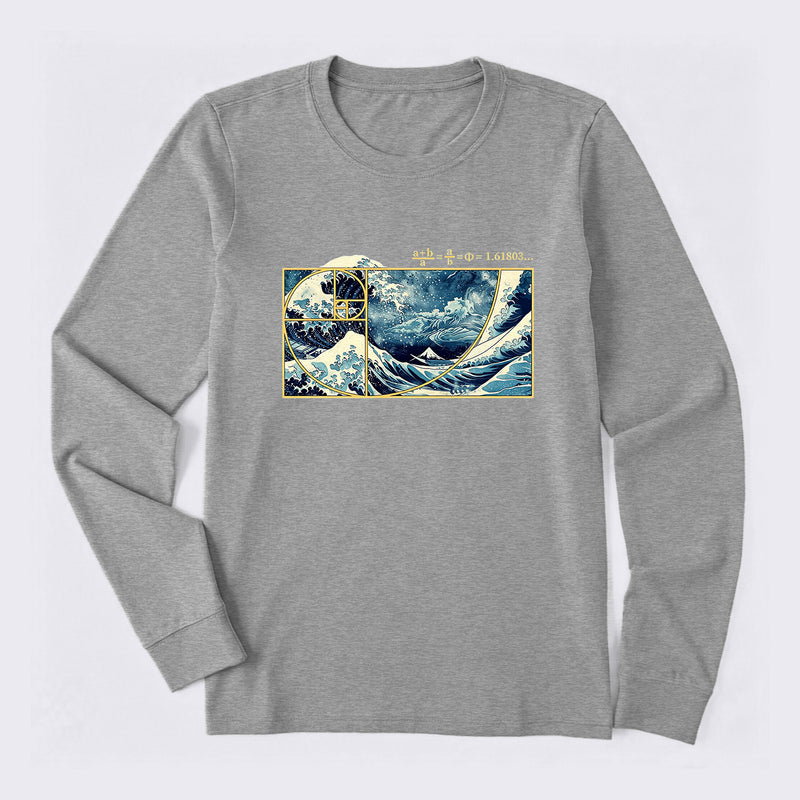 The Great Fibonacci Wave Science Long Sleeve T-Shirt