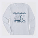 Schrodinger's Cat Escape Plan Interesting Physics Science Long Sleeve T-Shirt