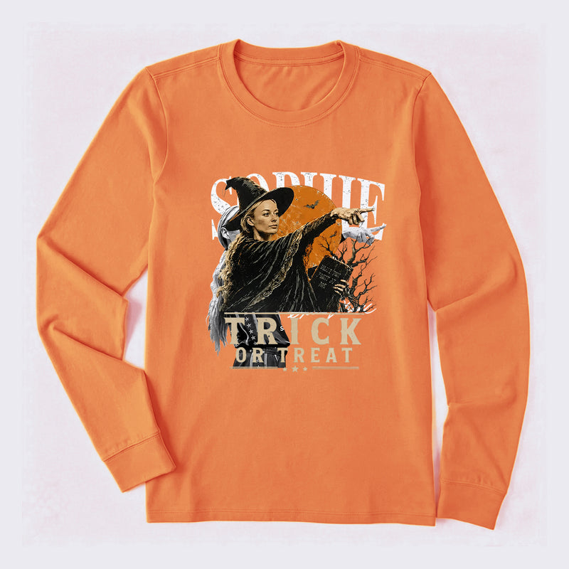 Sophie Basketball Halloween Point Trick or Treat Long Sleeve T-Shirt