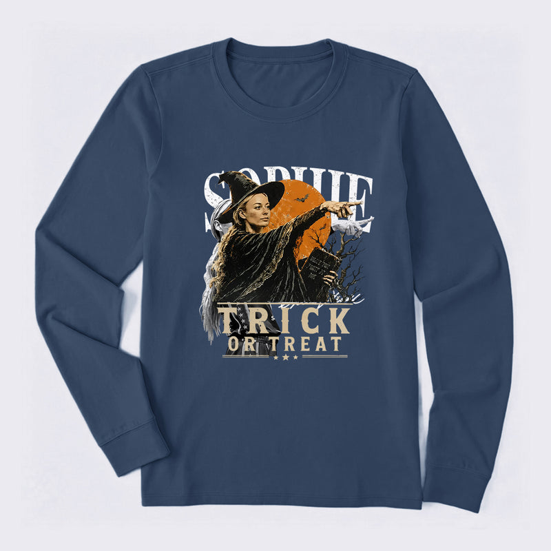 Sophie Basketball Halloween Point Trick or Treat Long Sleeve T-Shirt