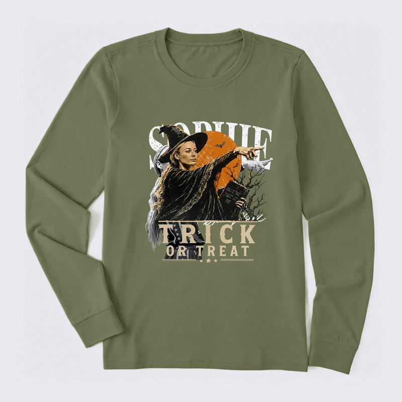 Sophie Basketball Halloween Point Trick or Treat Long Sleeve T-Shirt