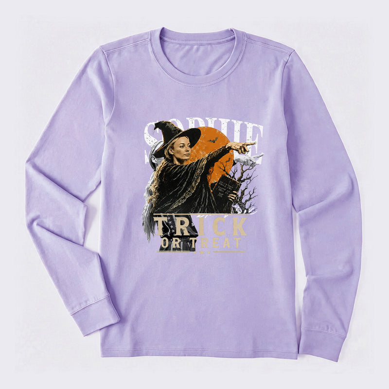 Sophie Basketball Halloween Point Trick or Treat Long Sleeve T-Shirt