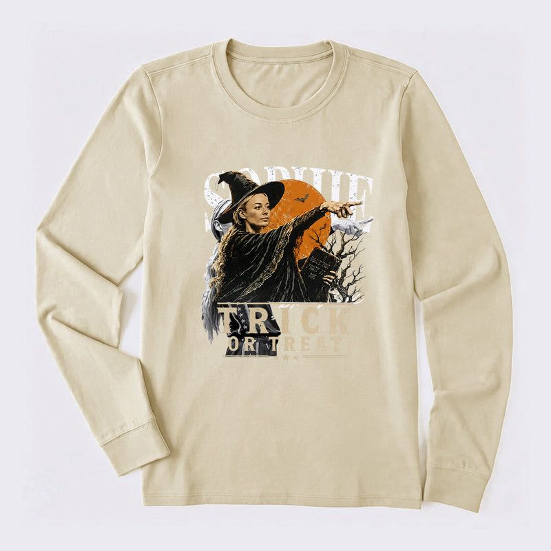 Sophie Basketball Halloween Point Trick or Treat Long Sleeve T-Shirt