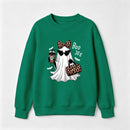 Boo-Jee Leopard Ghost Funny Fall Halloween Sweatshirt