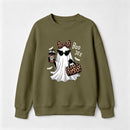 Boo-Jee Leopard Ghost Funny Fall Halloween Sweatshirt