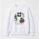 Boo-Jee Leopard Ghost Funny Fall Halloween Sweatshirt