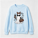 Boo-Jee Leopard Ghost Funny Fall Halloween Sweatshirt