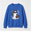 Boo-Jee Leopard Ghost Funny Fall Halloween Sweatshirt