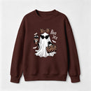Boo-Jee Leopard Ghost Funny Fall Halloween Sweatshirt