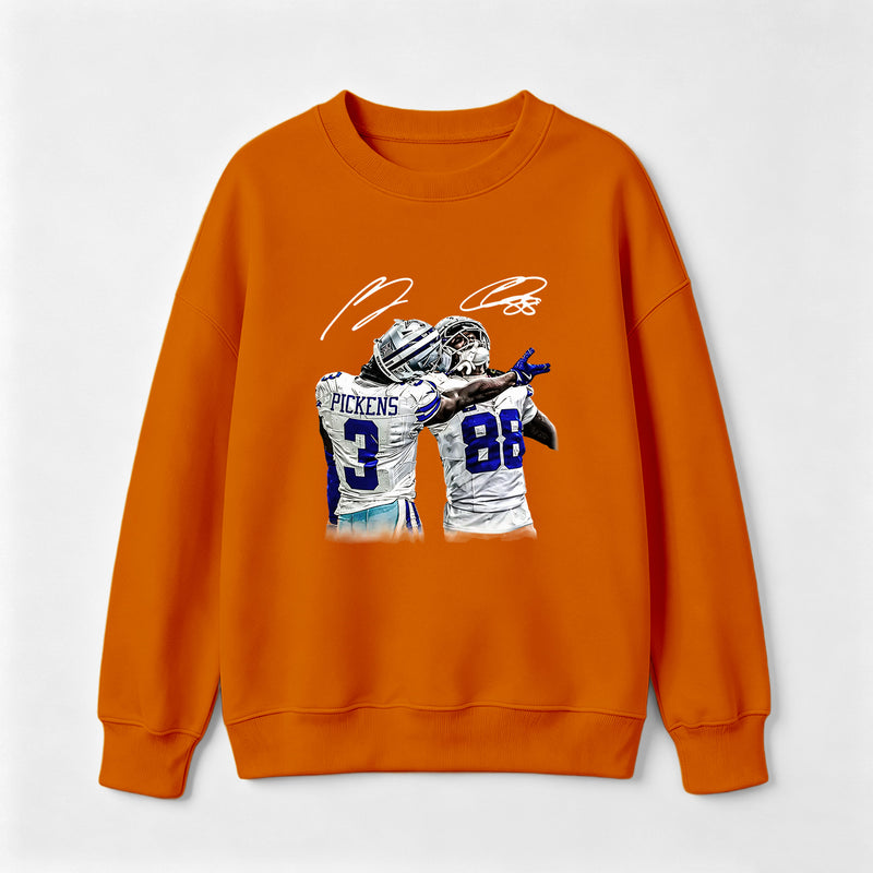 Vintage Close-Up Football Athlete Signature Graphic Sweatshirt