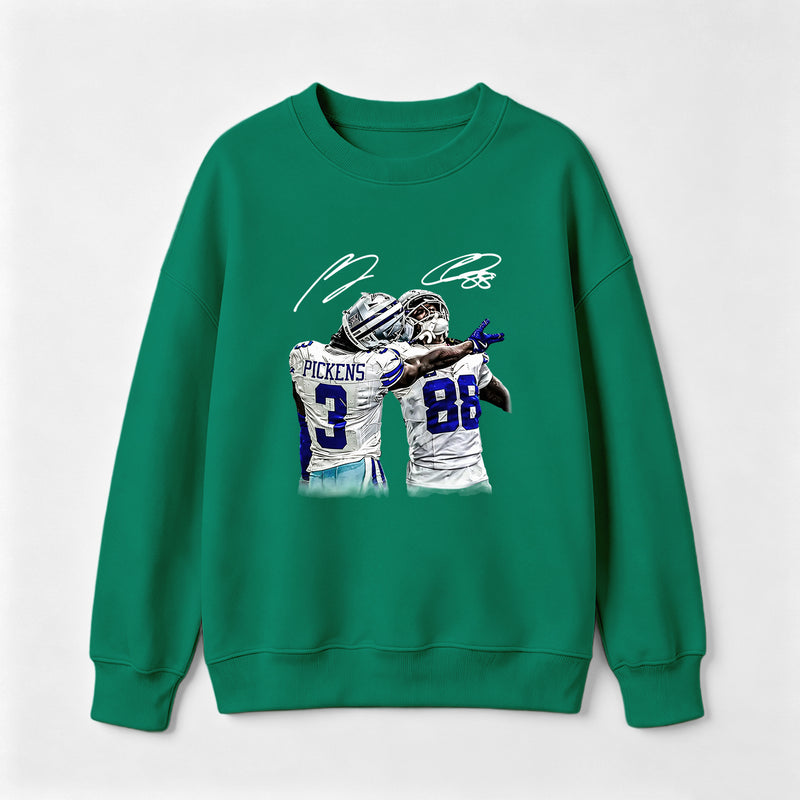 Vintage Close-Up Football Athlete Signature Graphic Sweatshirt