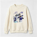 Vintage Close-Up Football Athlete Signature Graphic Sweatshirt