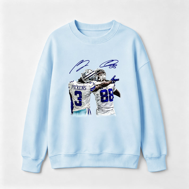 Vintage Close-Up Football Athlete Signature Graphic Sweatshirt