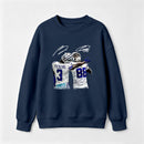 Vintage Close-Up Football Athlete Signature Graphic Sweatshirt