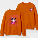 In October We Wear Pink Ghost Halloween Breast Cancer Awareness Sweatshirt