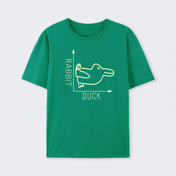 Green Rabbit or Duck Funny T-Shirt
