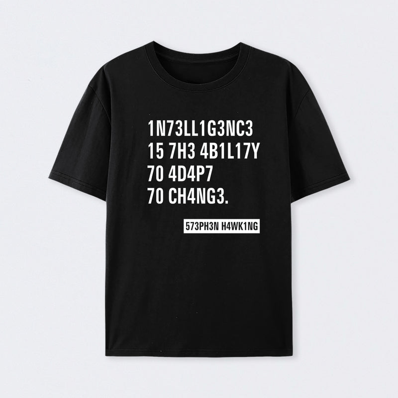Black Intelligence - Stephen Hawking Science T-Shirt