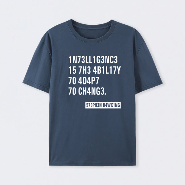 Navy Intelligence - Stephen Hawking Science T-Shirt