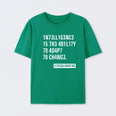 Green Intelligence - Stephen Hawking Science T-Shirt