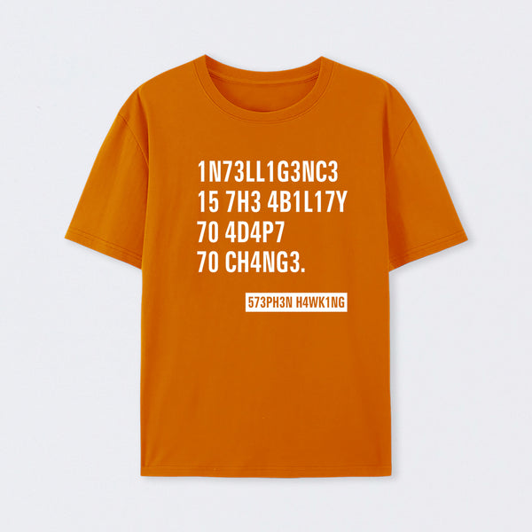 Orange Intelligence - Stephen Hawking Science T-Shirt