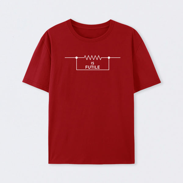 Red Funny Engineer Resistor Science T-Shirt