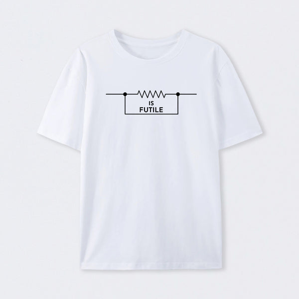 White Funny Engineer Resistor Science T-Shirt
