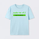 Light Blue Sudo Linux Programming Command T-Shirt
