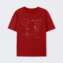 Red The Voyager Golden Record T-Shirt