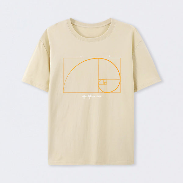 Cream Fibonacci Math Art Science Engineer T-Shirt