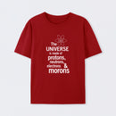 Red The composition of the universe Science T-Shirt