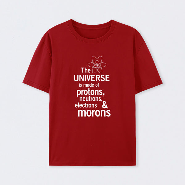 Red The composition of the universe Science T-Shirt