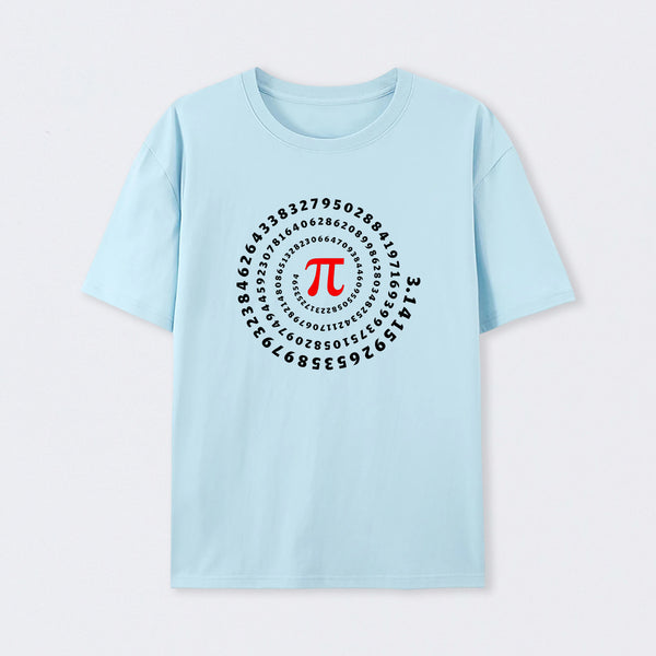 Light Blue Pi Science Number Sequence Classic T-Shirt