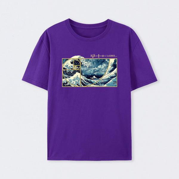 Purple The Great Fibonacci Wave Science T-Shirt