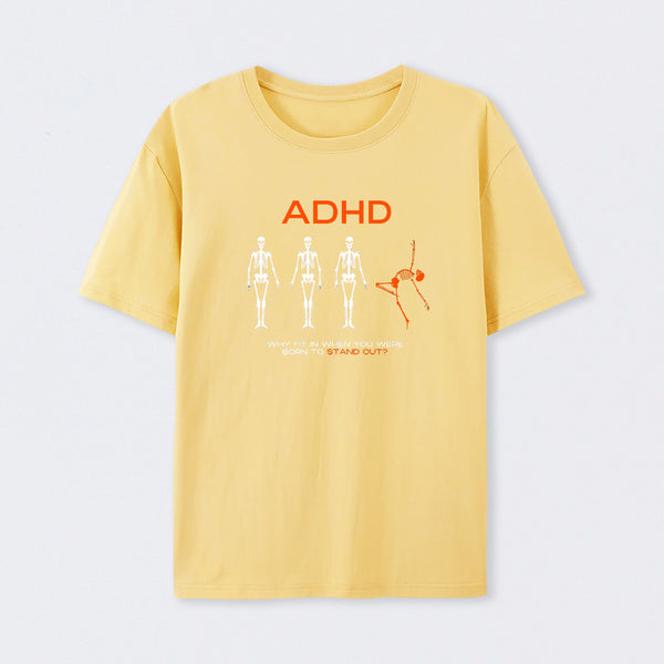 Yellow ADHD AWARENESS T-Shirt